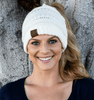 Livinglife Beauty's 'Beanity' beanie with unique ponytail opening, available in diverse hues.